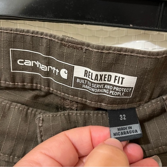 Carhartt Ripstop Cargo Shorts Men’s Durable Outdoor Work Pockets Brown 32 - Picture 6 of 12